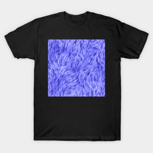 Bright Blue Fur Design T-Shirt